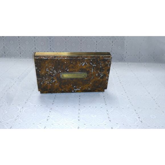 Vintage Metal Box Slotted Spots Very Heavy Trinket Box Art Deco Art Supply (1) - Picture 5 of 6